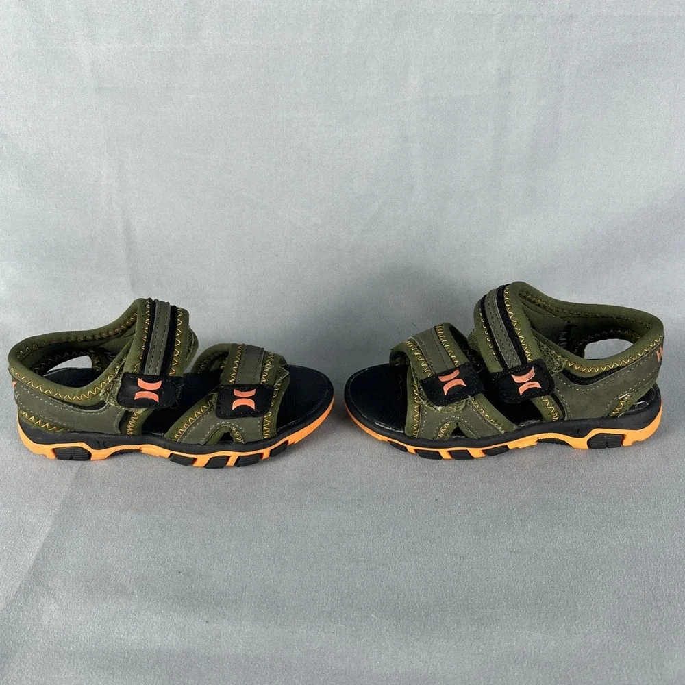 Hurley Loni Water Shoes Toddler's 7 Green Black Comfort Adjustable Hook & Loop